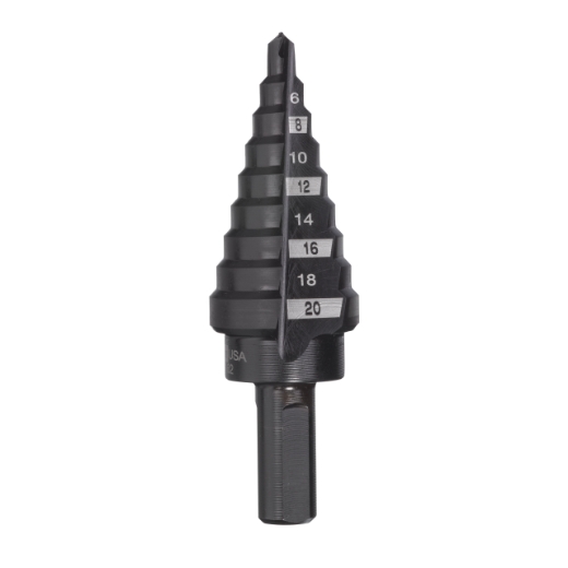 MILWAUKEE 4 bis 20 mm, 2 mm Stufen Stufenbohrer