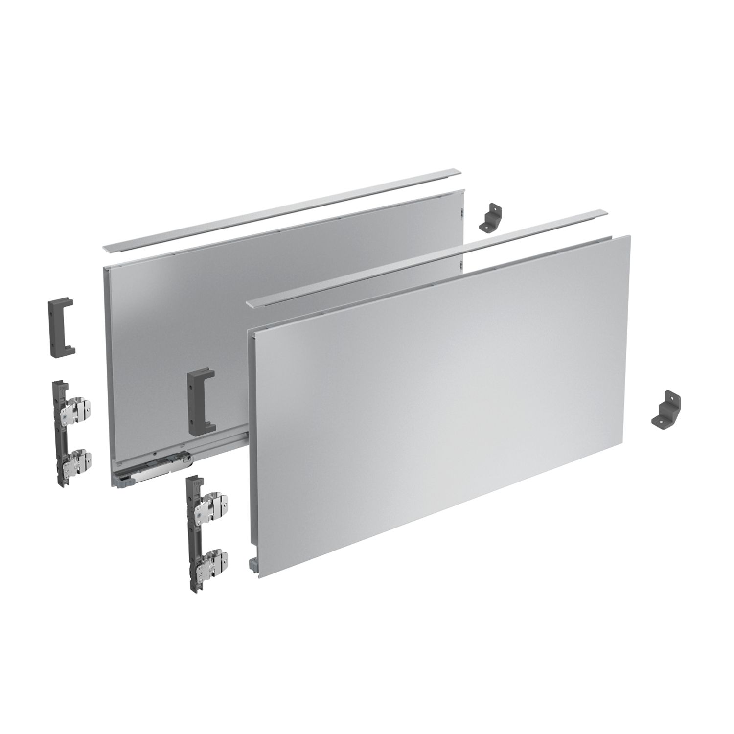 HETTICH AvanTech YOU Set Zarge, Höhe 251 mm x NL 550 mm, silber, links und rechts, 9353376