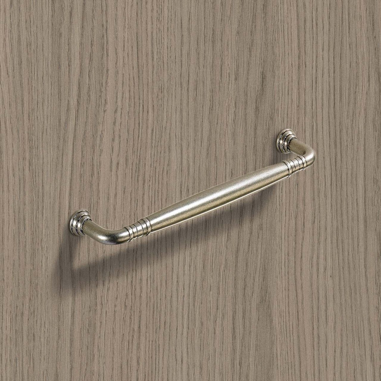 HETTICH Griff Gissi, •–• 128, H 29 mm, ø 12 mm, Zinn Optik, 9112651