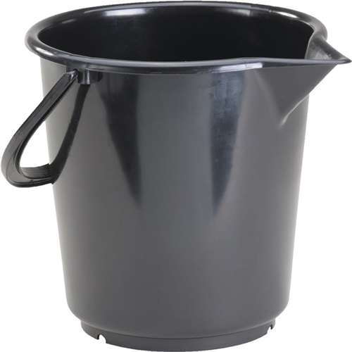HÜNERSDORFF Eimer 17,0l HD-Polyethylen schwarz Kunststoffbügel D.330mm H.315mm HÜNERSDORFF