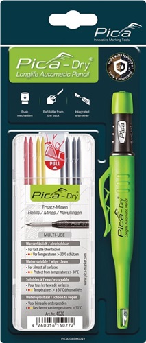 PICA Bau-/Tieflochmarker Pica-Dry Farbe sortiert +Minenset 4000 871 844 PICA