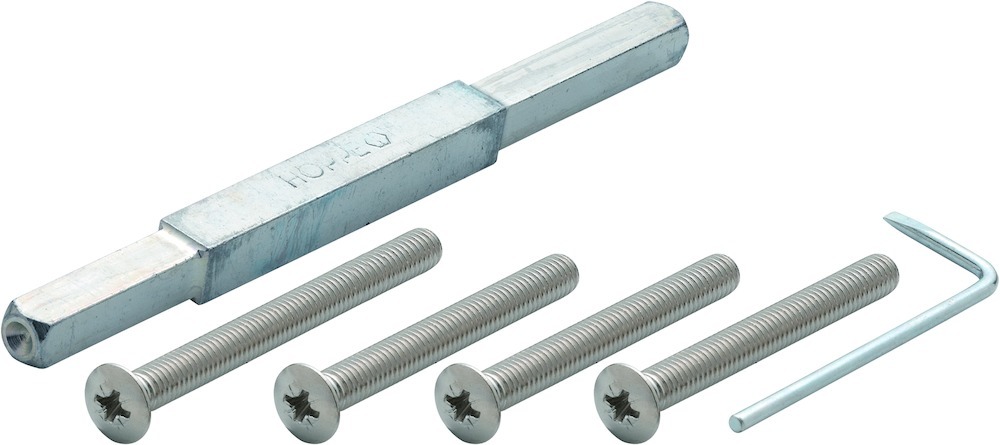 HOPPE® Befestigungsset für Schutz-Türgriffgarnituren ES1 (Griff/Griff), VK 8/10/8 mm, 12116749