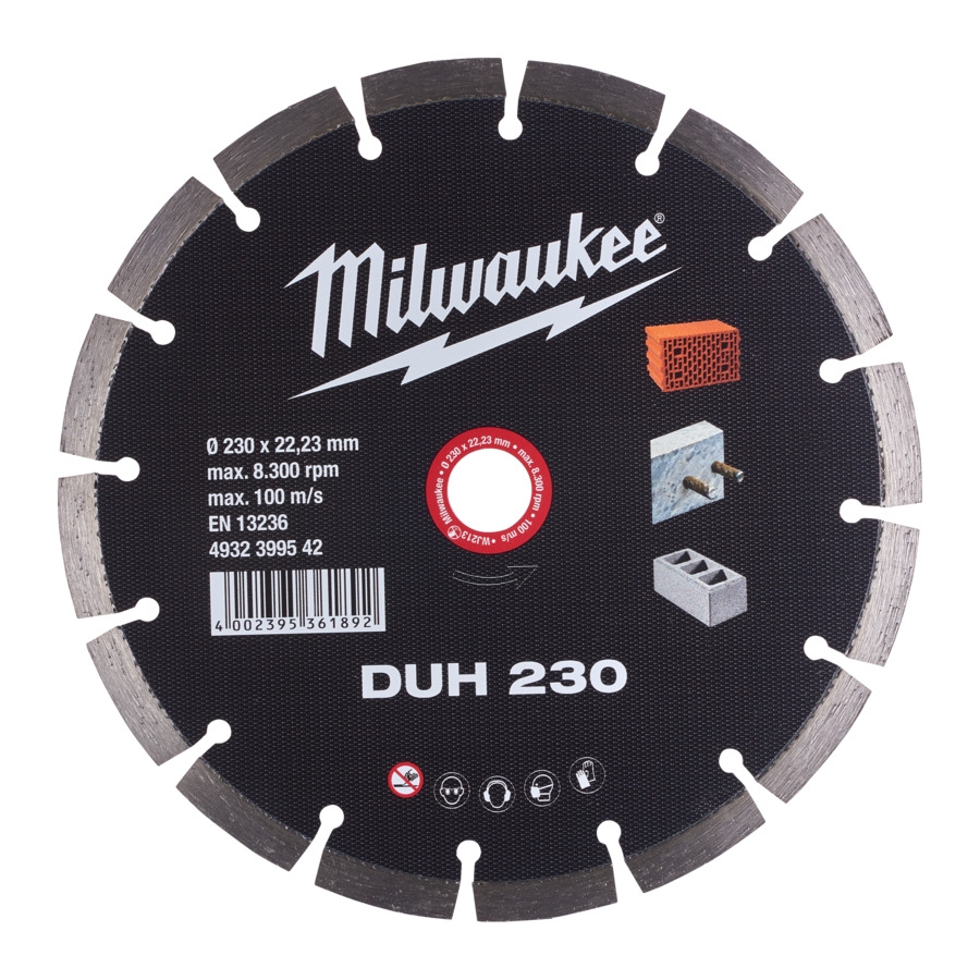 MILWAUKEE für harte Materialien Diamanttrennscheibe DUH 230 mm