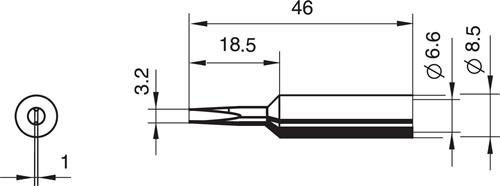 ERSA Lötspitze Ser.832 meißelförmig B.3,2mm 0832 ED/SB ERSA