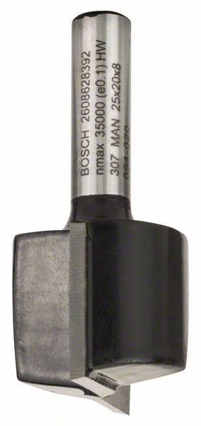 BOSCH Nutfräser Standard for Wood, 8 mm, D1 25 mm, L 20 mm, G 51 mm