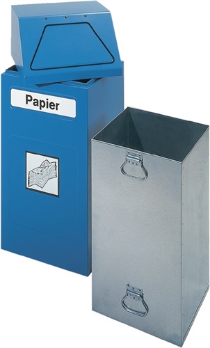 STUMPF Wertstoffsammler 65l H970xB400xT380mm enzianblau,enzianblau stationär