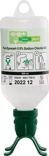 PLUM Augenspülflasche DUO 0,5l 3 Jahre (ungeöffnete Flasche) DIN EN15154-4 PLUM