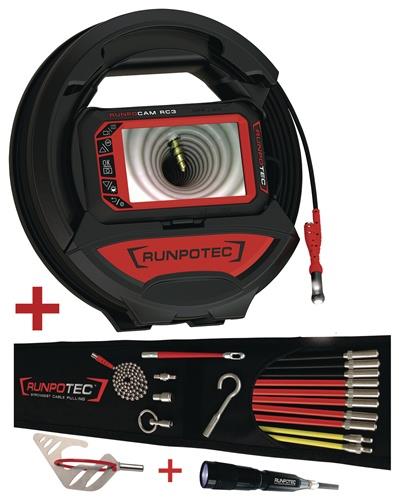 RUNPOTEC Rohrkamera RC 3 Kabel-L.15m Kamerakopf-D.13mm RUNPOTEC