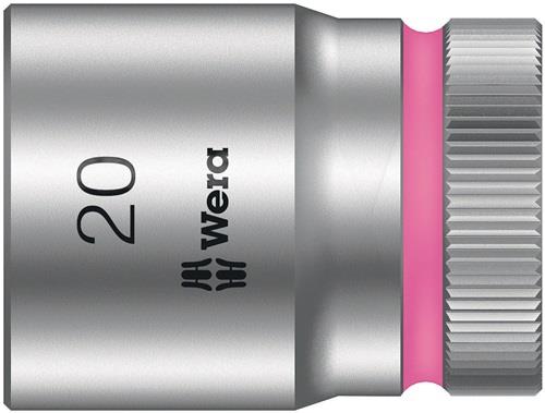 WERA Steckschlüsseleinsatz 8790 HMC Außen-6-kant SW20mm L.37mm 4-kt1/2Zoll CV verchr.