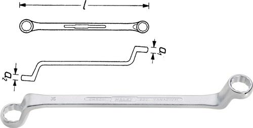 HAZET Doppelringschlüssel 630 25x28mm 350mm HAZET HAZET Doppelringschlüssel 630 25x28mm 350mm HAZET
