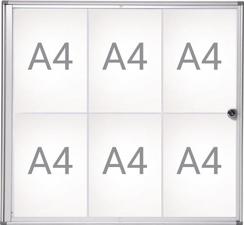 MAUL Schaukasten 6xA4 B710xH651mm abgeschrägte Ecken f.Innenber.MAUL