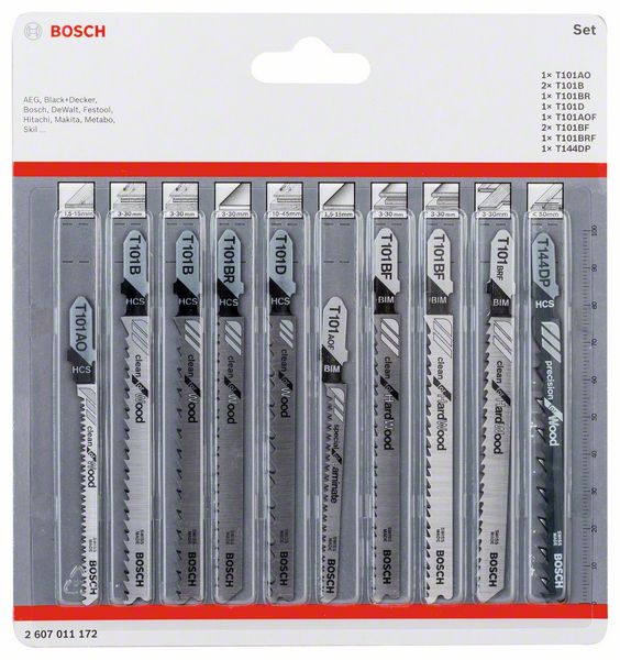 BOSCH Stichsägeblatt-Set Clean Precision, 10-teilig