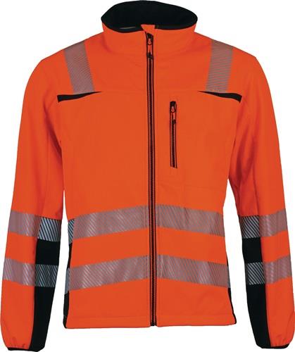 PREVENT TRENDLINE Warnschutz-Softshelljacke Prevent® Trendline Gr.M orange/schwarz