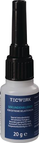 TECWERK Sekundenkleber f.extreme Belastungen 20g farblos Flasche TECWERK