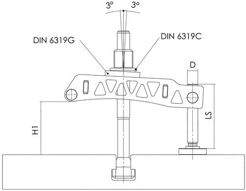 AMF Spanneisen Nr.6311 f.T-Nut 36mm L.315mm Spannschraube M30x36x315mm AMF AMF Spanneisen Nr.6311 f.T-Nut 36mm L.315mm Spannschraube M30x36x315mm AMF