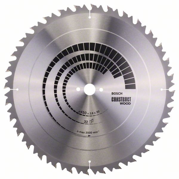 BOSCH Kreissägeblatt Construct Wood, 450 x 30 x 3,8 mm, 32, SB3