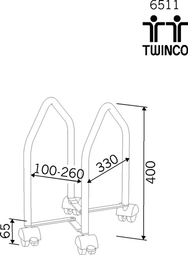 TWINCO CPU-Wagen Innen-B.100-260mm lichtgrau f.alle CPU-Gehäuse