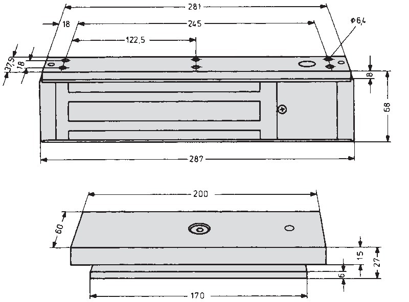 effeff Flächenhaftmagnet 828, Aluminium effeff Flächenhaftmagnet 828, Aluminium
