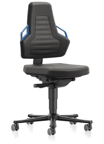 BIMOS Arbeitsdrehstuhl Nexxit Rl.Grifffarbe blau Supertec-Gewebe