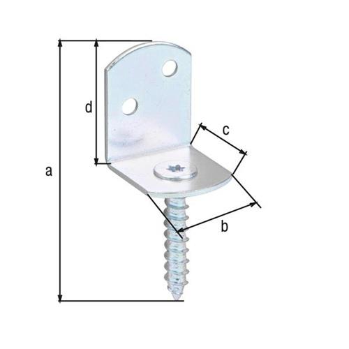 GAH Flechtzaunhalter 83x32x30x38mm galv.verz.d.pass.L-Form GAH