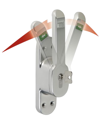 DENI Türtreibriegel Vario 4230, Vierkantstange, Aluminium
