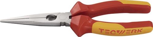TECWERK Flachrundzange L.200mm ger.VDE Mehrkomp.-Hüllen TECWERK