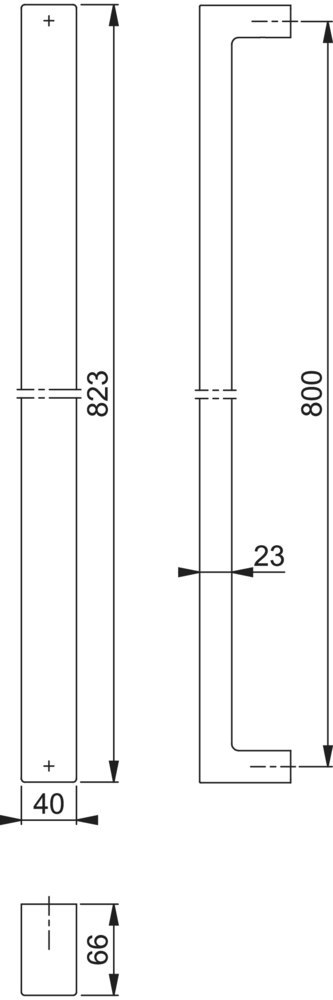 HOPPE® Stoßgriff E5095, Edelstahl, 11825601
