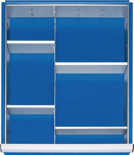 RAU Schubladenunterteilungsmaterial Front-H.60-90mm 1 Trenn-/4 Steckw.