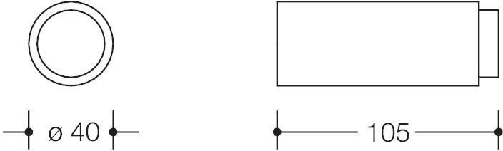 HEWI Wandpuffer 611.105, Polyamid, 611.105 97