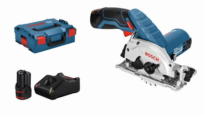 BOSCH Akku-Kreissäge GKS 12V-26, mit 2 x 3.0 Ah Li-Ion Akku, L-BOXX