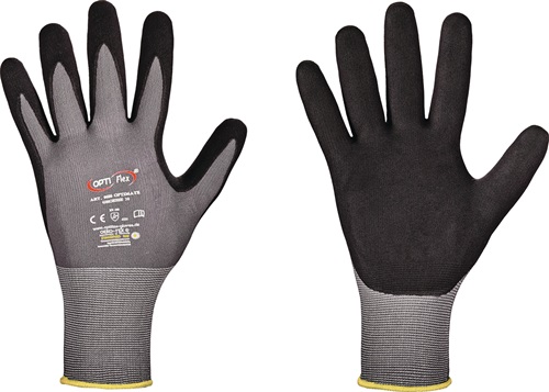 Handschuh OPTIMATE grau/schwarz EN 420/EN 388 PSA II OPTIFLEX