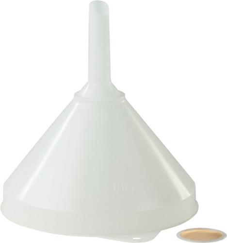 HÜNERSDORFF Trichter D.208/20mm H.218mm HD-PE natur m.Sieb HÜNERSDORFF