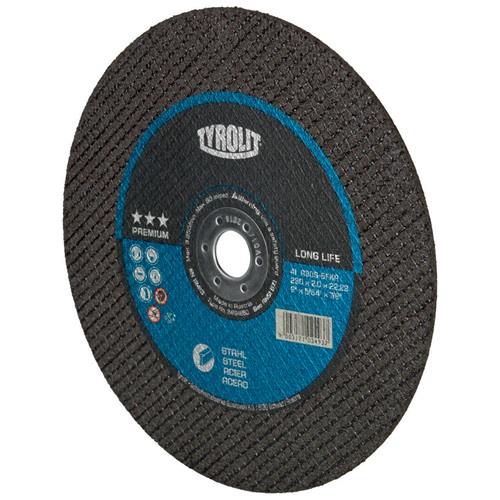 TYROLIT Trennscheibe PREMIUM LONGLIFE D125x2mm 41 F ger.LONGLIFE Bohr.22,23mm TYROLIT