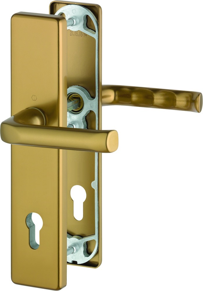 HOPPE® Schutz-Drückergarnitur mit Langschild London 113/2221A/2440, 10/92 mm, Aluminium, 1775191