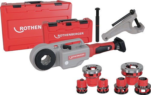 ROTHENBERGER Akku-Gewindeschneidmas. SUPERTRONIC®2000E CAS 13-60mm 58 U/min 1/2-2Zoll m.Köpfe