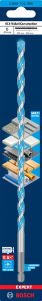 BOSCH EXPERT HEX-9 Multi Construction Bohrer, 8 x 200 x 250 mm