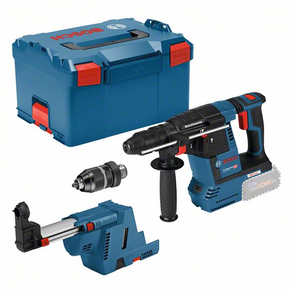 BOSCH Akku-Bohrhammer mit SDS plus GBH 18V-26F + GDE, L-BOXX