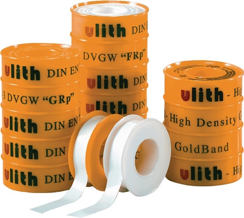ULITH PTFE Dichtband GRp L12m B12mm D0,1mm gelb 100g/m² Rl.ULITH