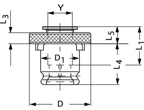 Nordwest Schnellwechseleinsatz SE 6mmx4,9mm Gr.1 f.DIN 371 M5-6 f.DIN 374/376 M8