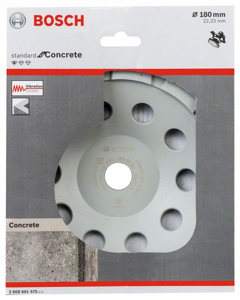 BOSCH Diamanttopfscheibe Standard for Concrete, 180 x 22,23 x 5 mm