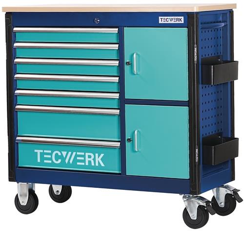 TECWERK Rollwerkbank PLUS 2.0 T Außen-B1090xT500xH1055mm Schubl.7 30kg 500kg TECWERK