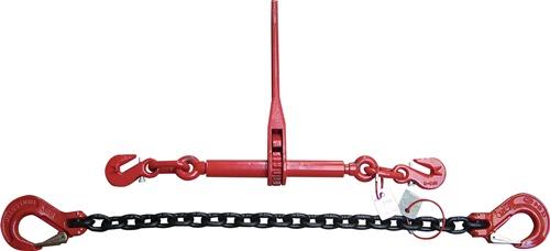 TECWERK Zurrspannkette zweiteilig Güte 8 3,0m S.10mm Zugkr.6300 daN 1575 daN TECWERK