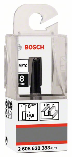 BOSCH Nutfräser Standard for Wood, 8 mm, D1 10 mm, L 20 mm, G 51 mm