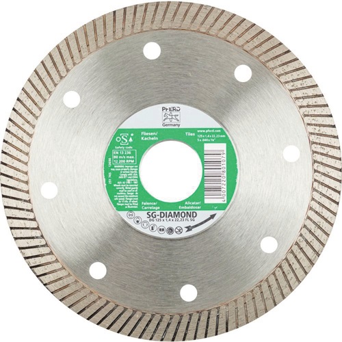 PFERD Diamanttrennscheibe DG SG D.125mm Bohr.22,23mm Seg.St.1,4mm