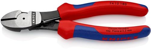 KNIPEX Kraftseitenschneider L.180mm pol.Form 1 Mehrkomp.-Hülle KNIPEX