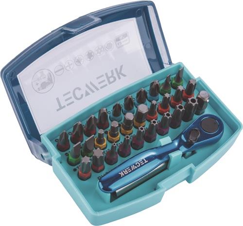 TECWERK Bitsortiment 33tlg.Schlitz/PH/PZD/T/6KT./Bitknarre TECWERK