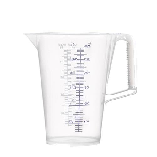 PRESSOL Messbecher 3l blau bedruckte Skala PP PRESSOL