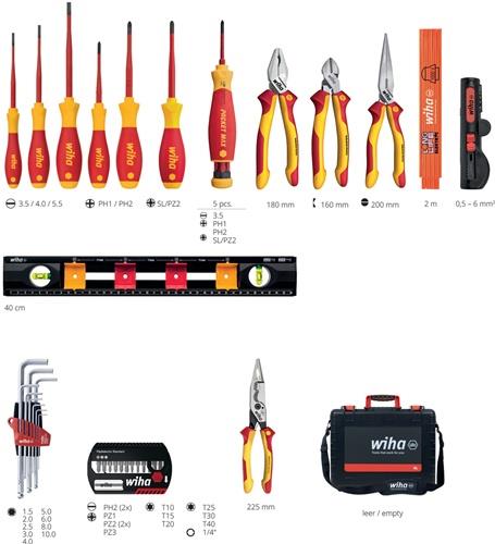 WIHA Werkzeugsortiment XL 2 electric 41-tlg.f.Elektriker WIHA