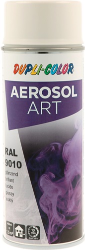DUPLI-COLOR Buntlackspray AEROSOL Art reinweiss glänzend RAL 9010 400ml Spraydose