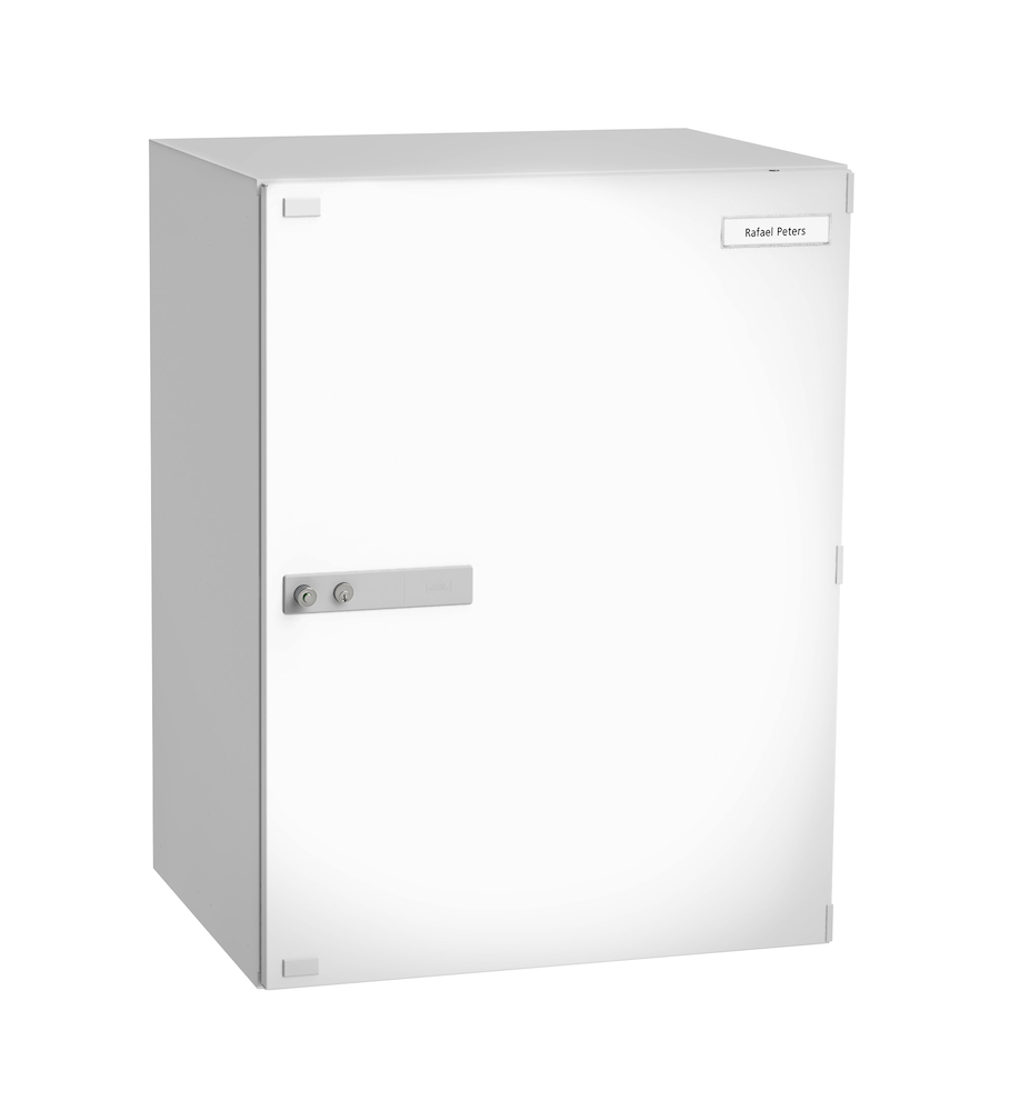 BURG-WÄCHTER GA-Paketkasten, eBoxx GV 644 SW, mit Namensschild, Stahl verzinkt, weiß, 37720